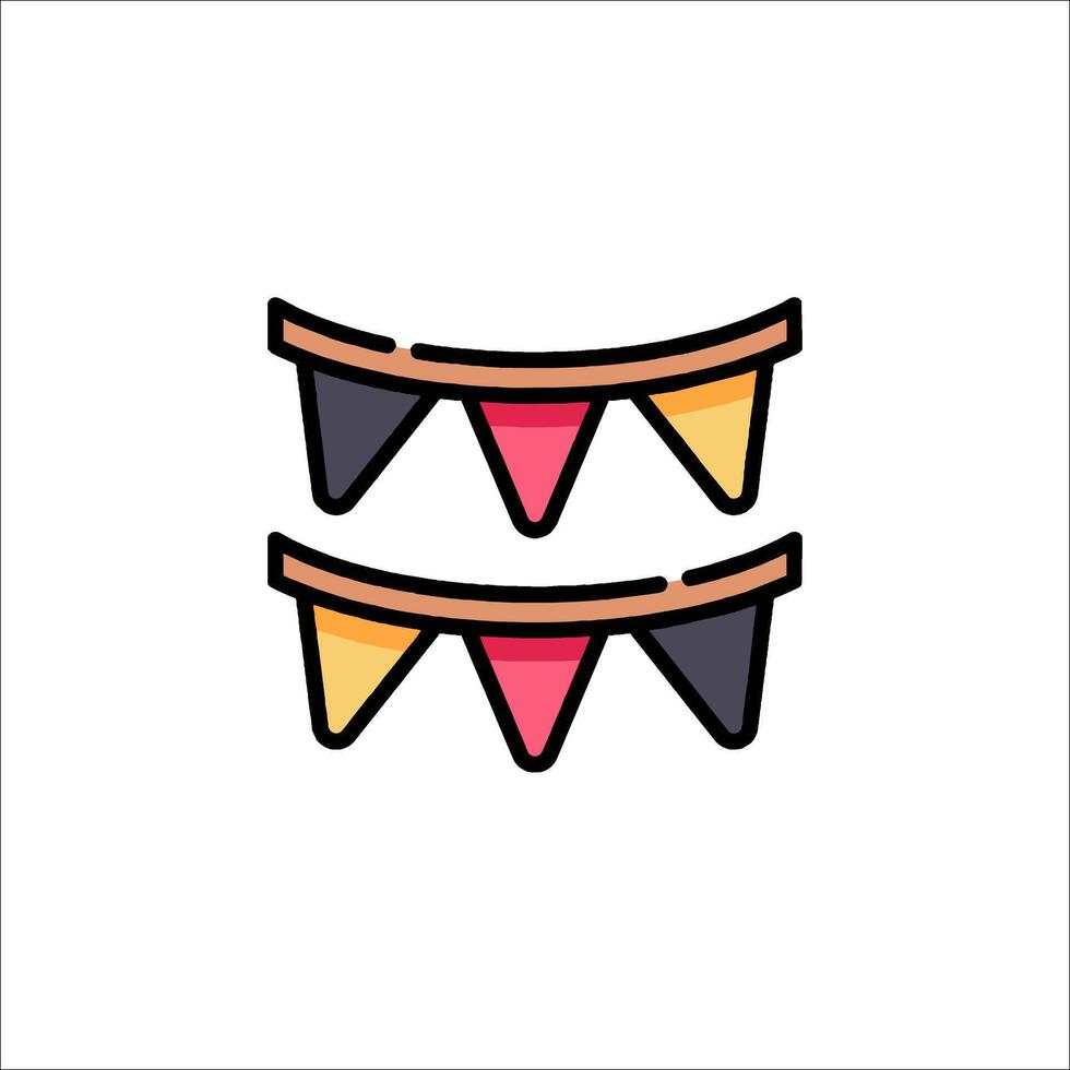 A colorful banner with two flags on it vector