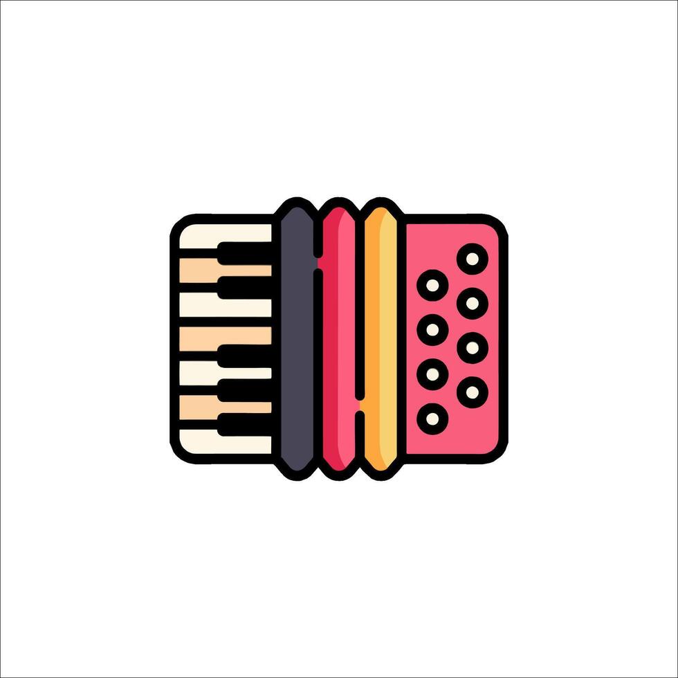 An accordion icon on a white background vector