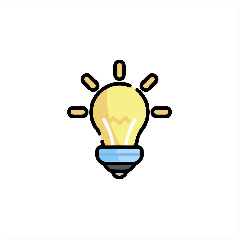 A light bulb icon on a white background vector