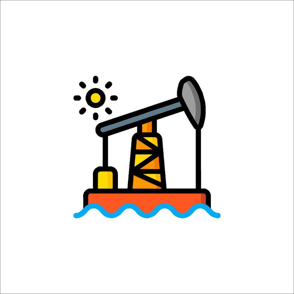 Oil pump icon illustration vector
