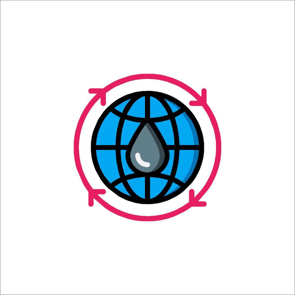 Water drop icon illustration vector