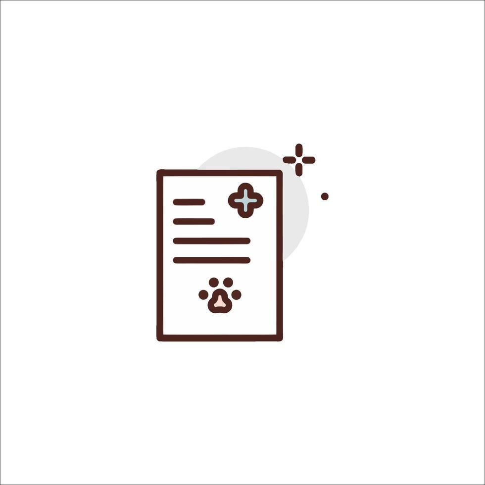 A dog's paw on a paper with a cross and a star vector