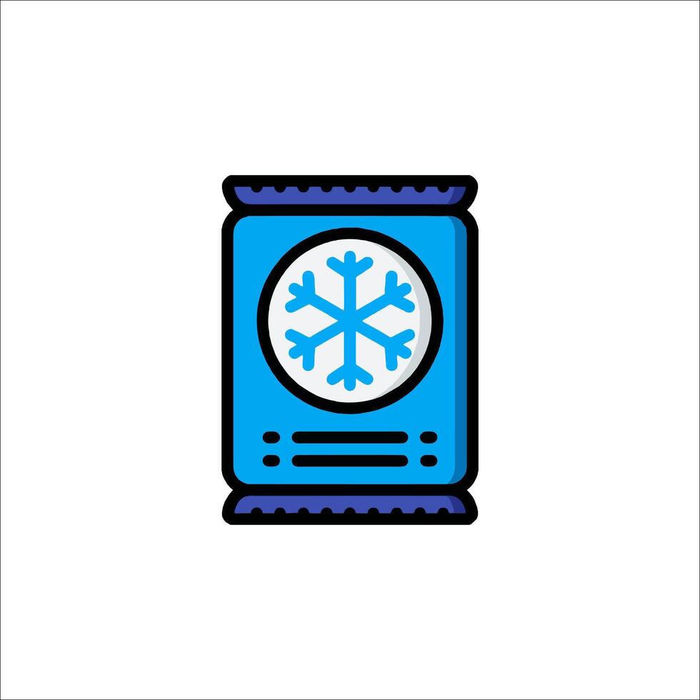 A blue bag with a snowflake on it vector