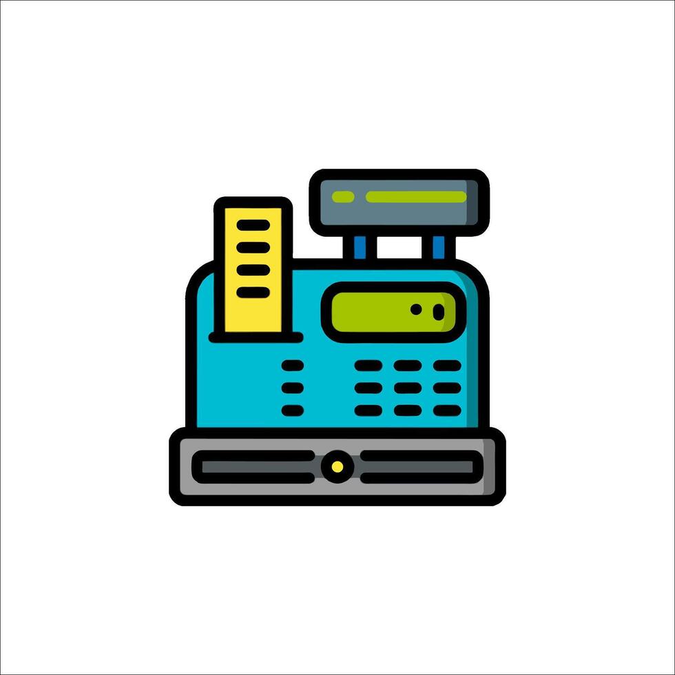 A computer with a monitor and keyboard icon vector