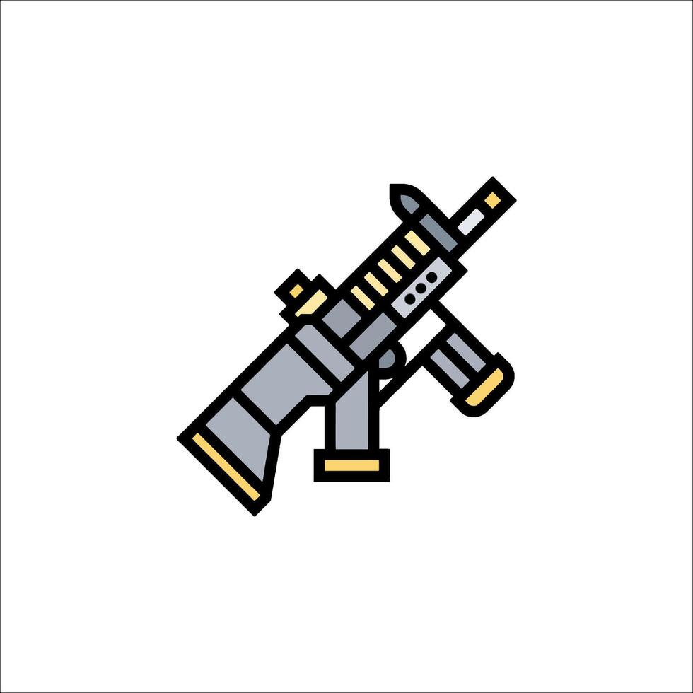 An icon of a gun on a white background vector