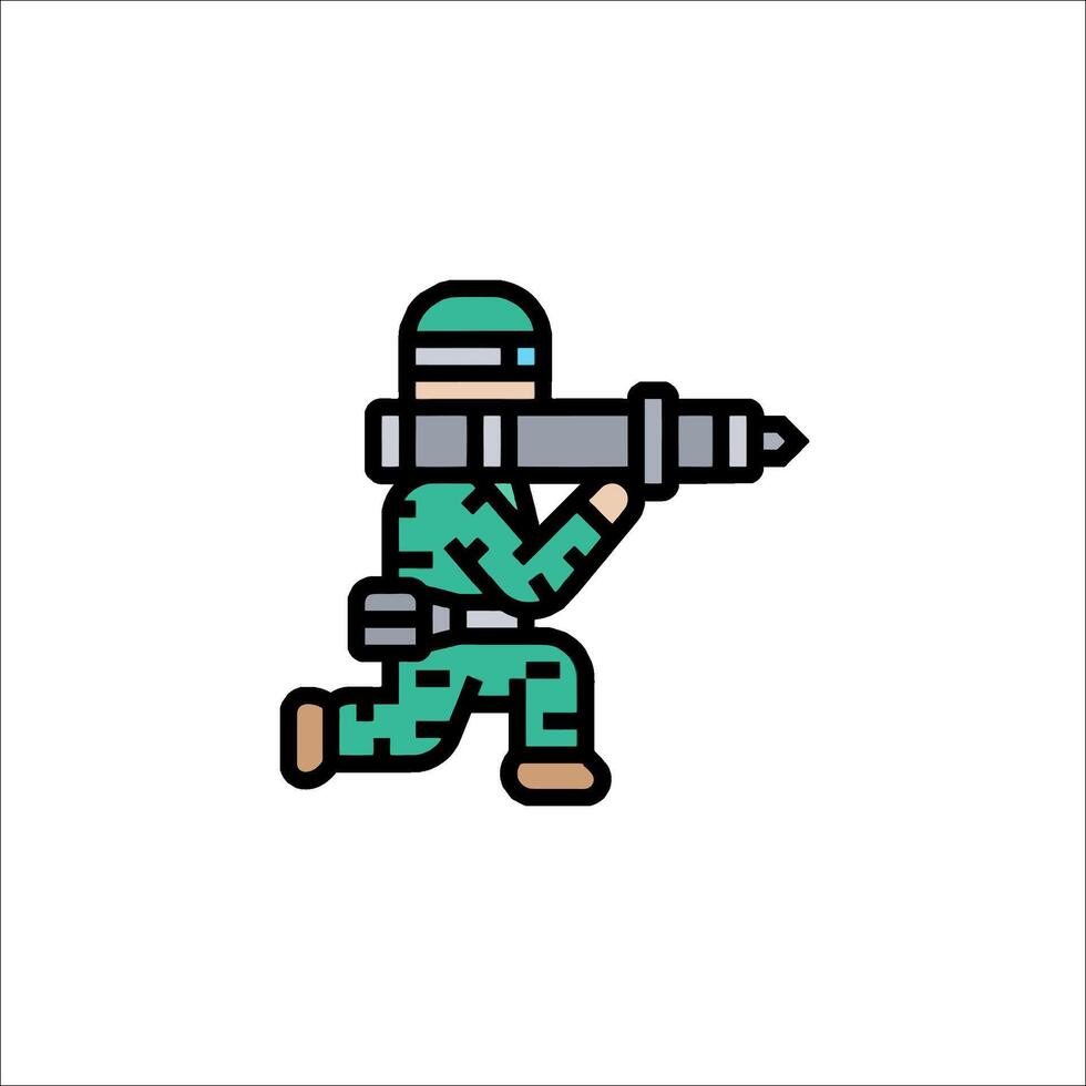 A soldier with a gun in his hand vector