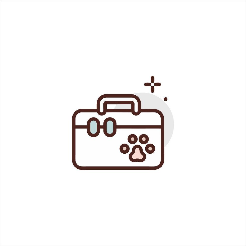 A briefcase with a dog's paw on it vector