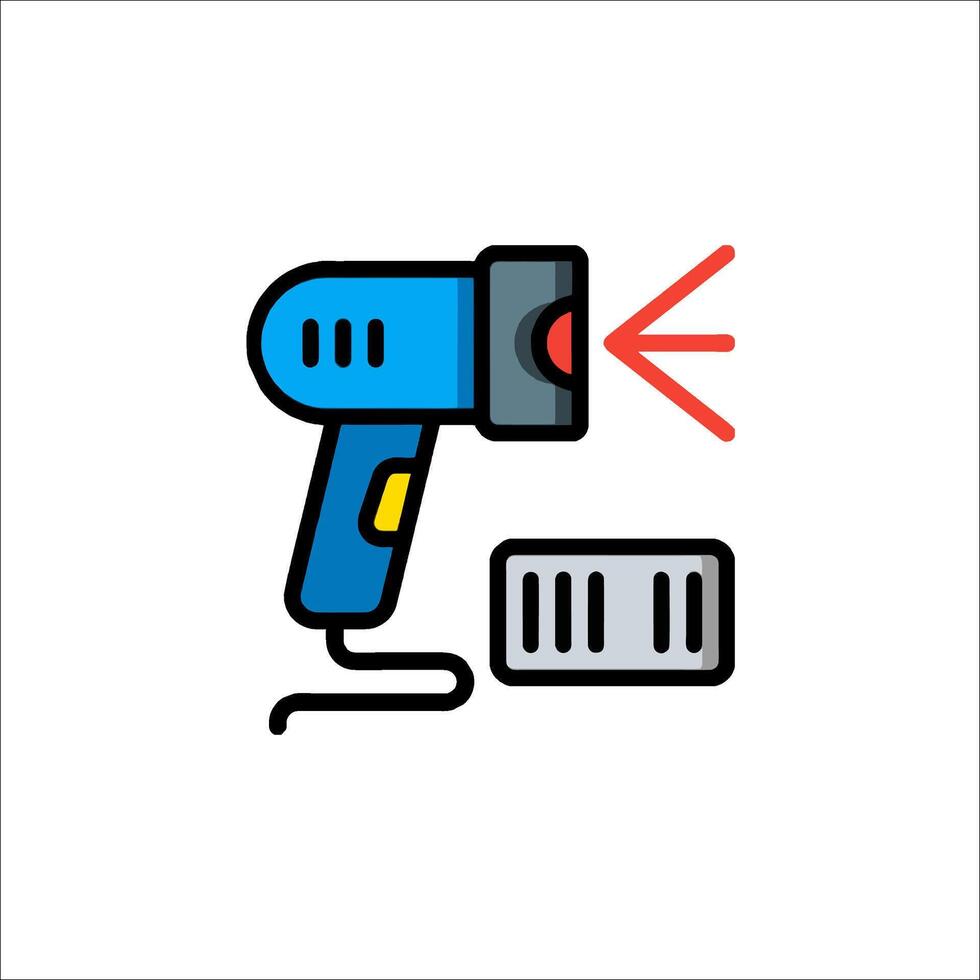 A blue and red hot air gun icon on a white background vector