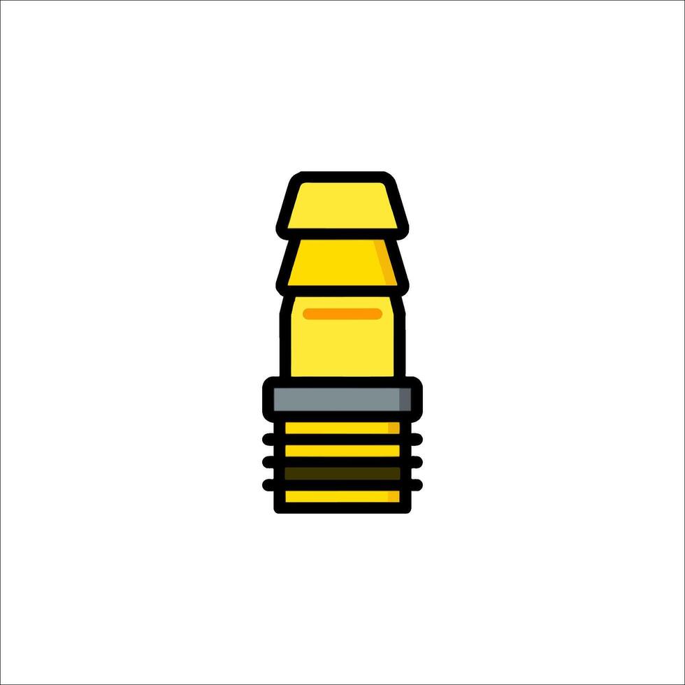 A yellow hose with a black nozzle vector