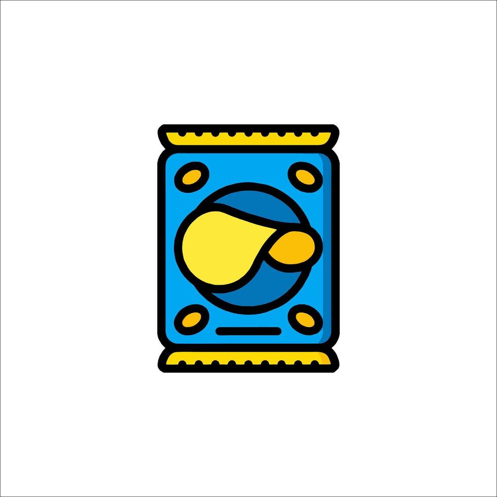 A blue and yellow packet of candy vector