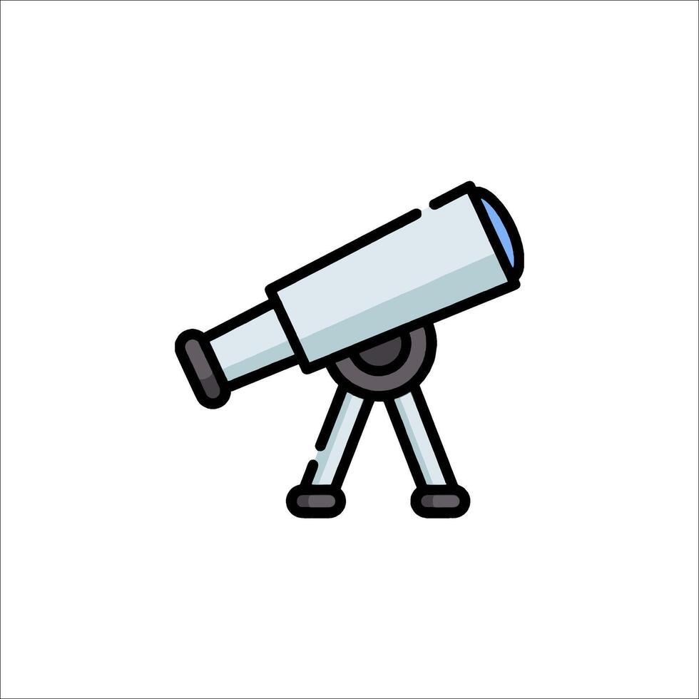 A telescope icon on a white background vector