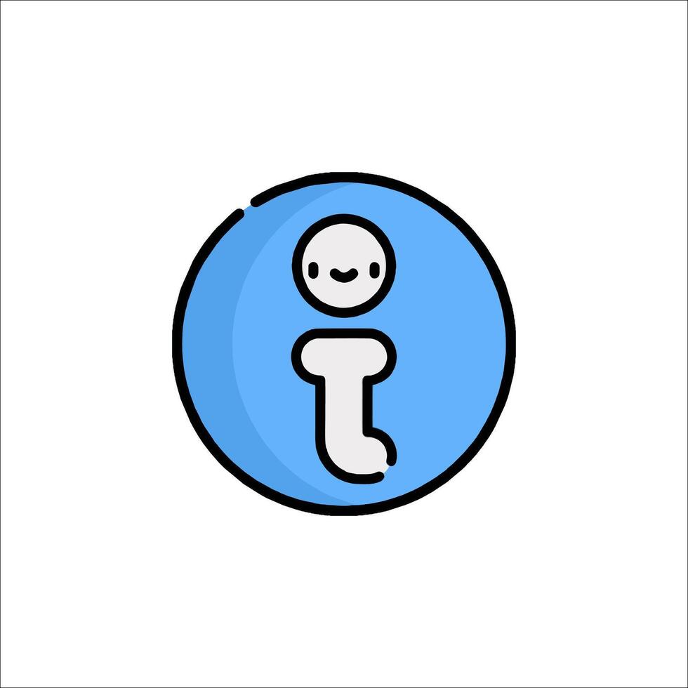 A blue and white logo with a person in a circle vector
