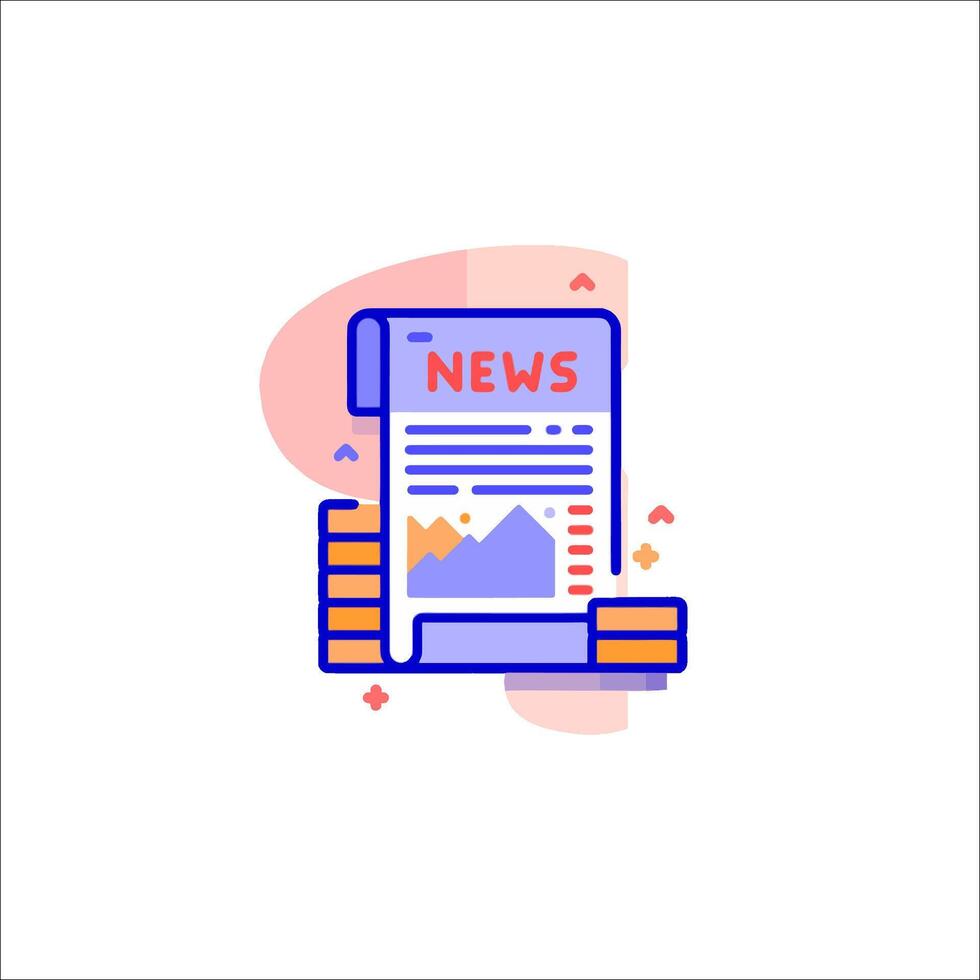 News icon with a newspaper and a newspaper vector