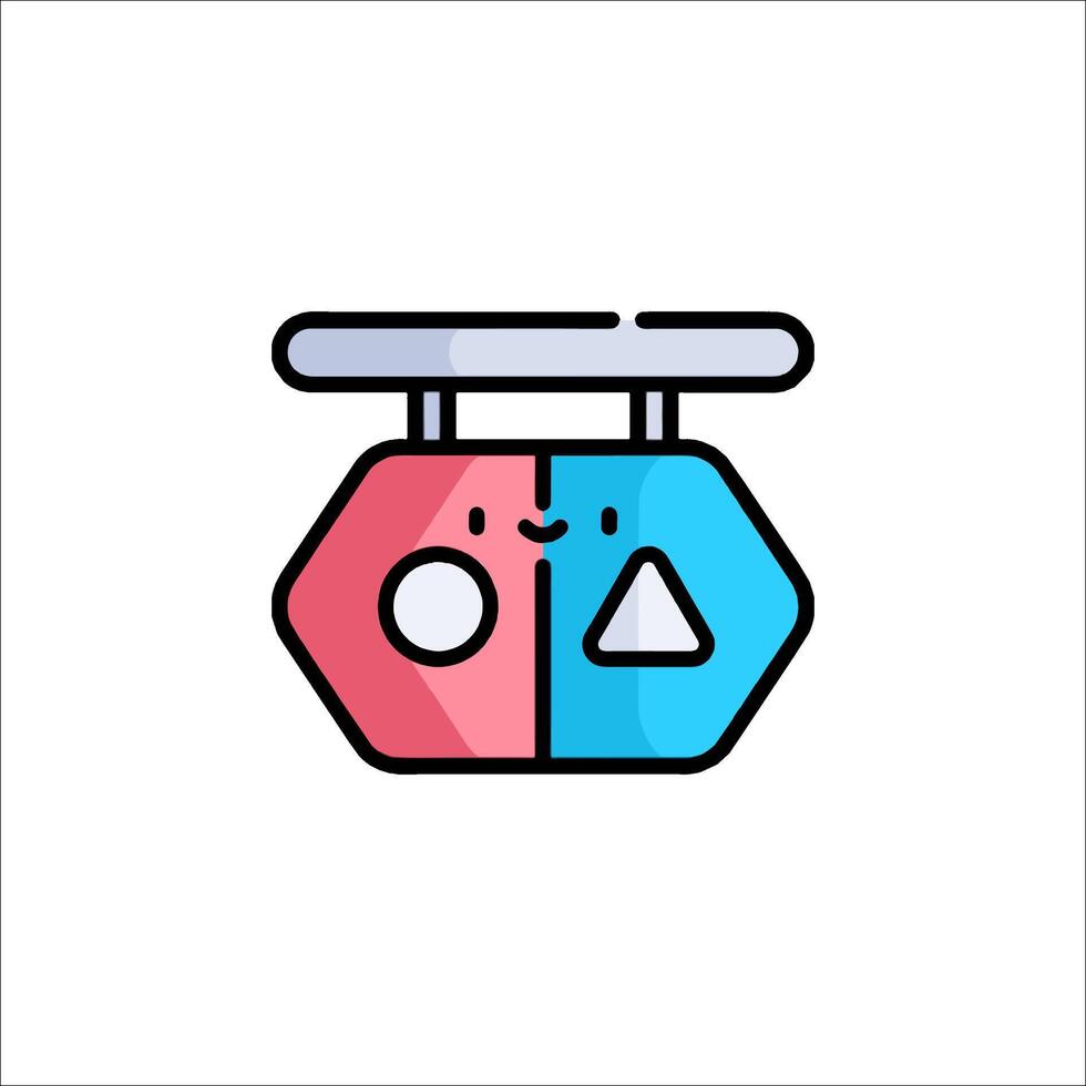 A colorful, cartoonish icon of a game controller vector