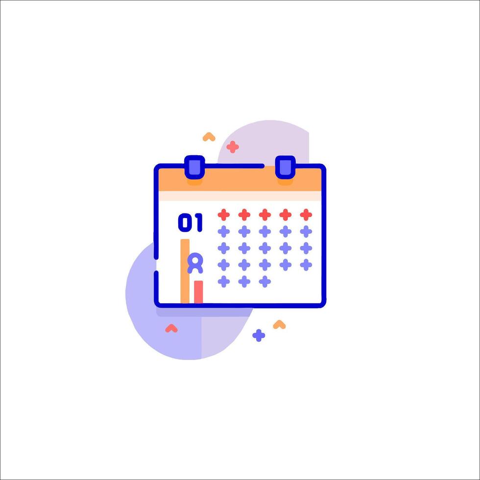 A calendar icon with a calendar on it vector