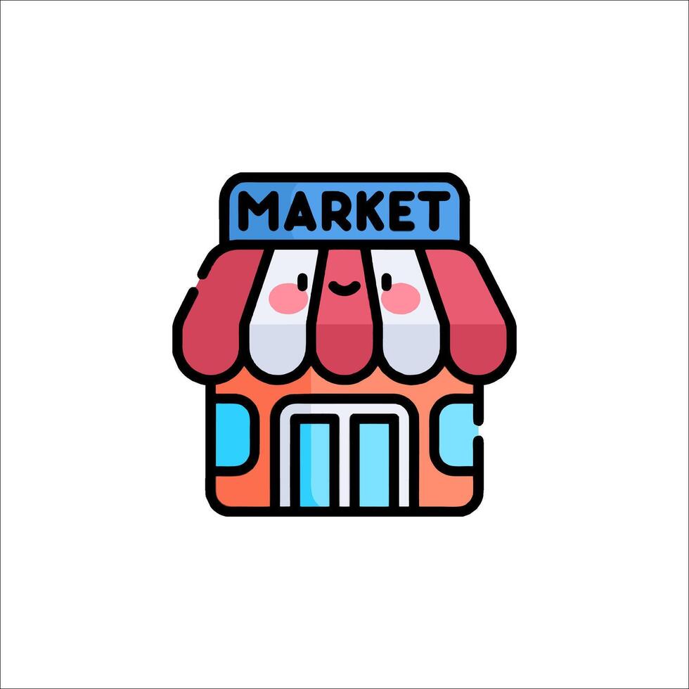 Market icon illustration vector