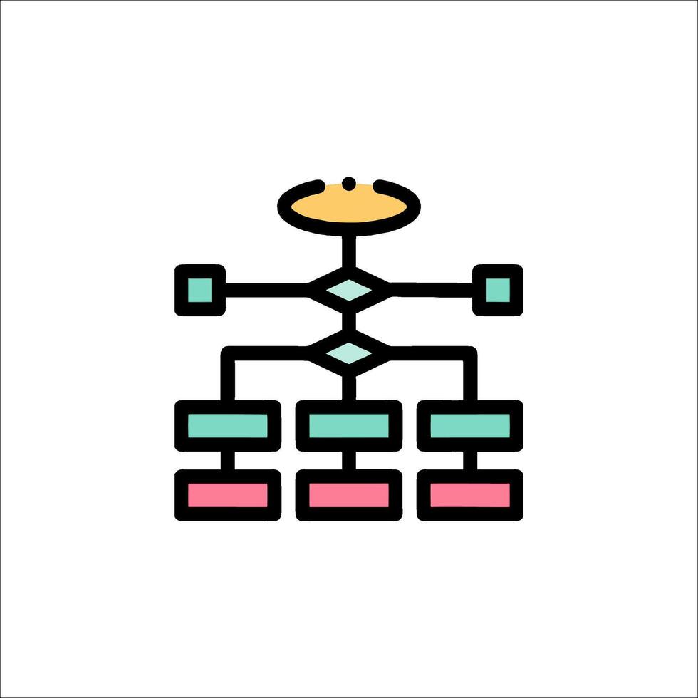A simple icon of a tree with a person in the middle vector