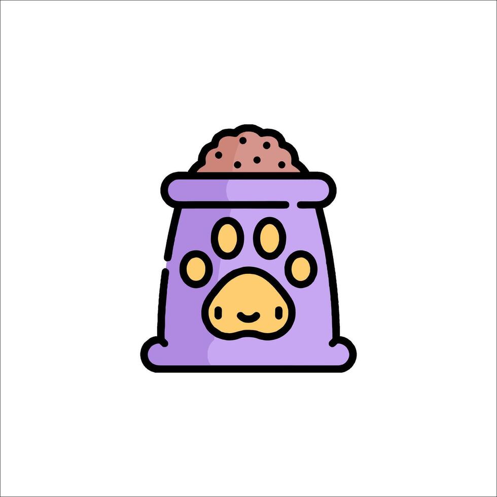 A purple container with a cat's paw inside vector