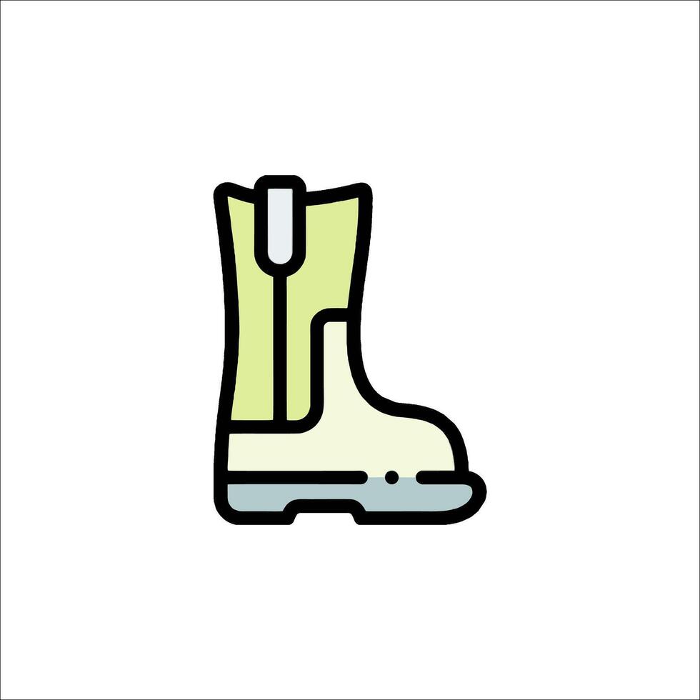 A shoe icon with a green boot on it vector