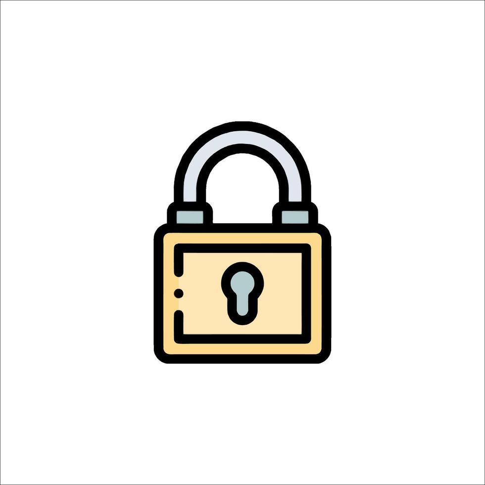 A lock icon on a white background vector