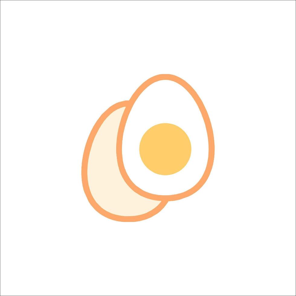 an egg is shown in a flat design vector
