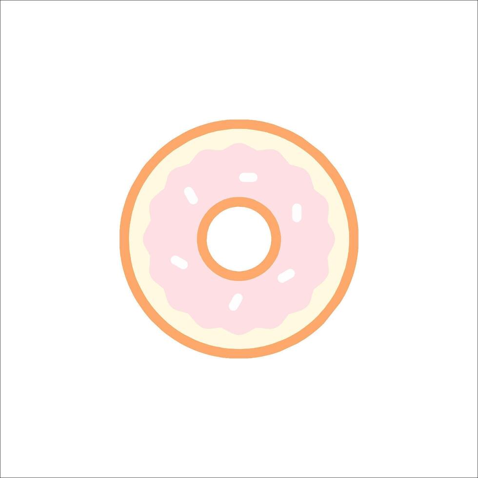 a donut icon in a flat style on a white background vector