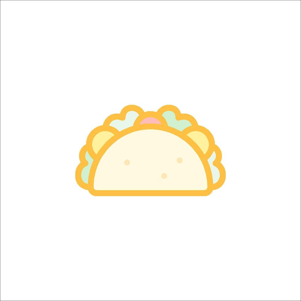 taco icon illustration vector