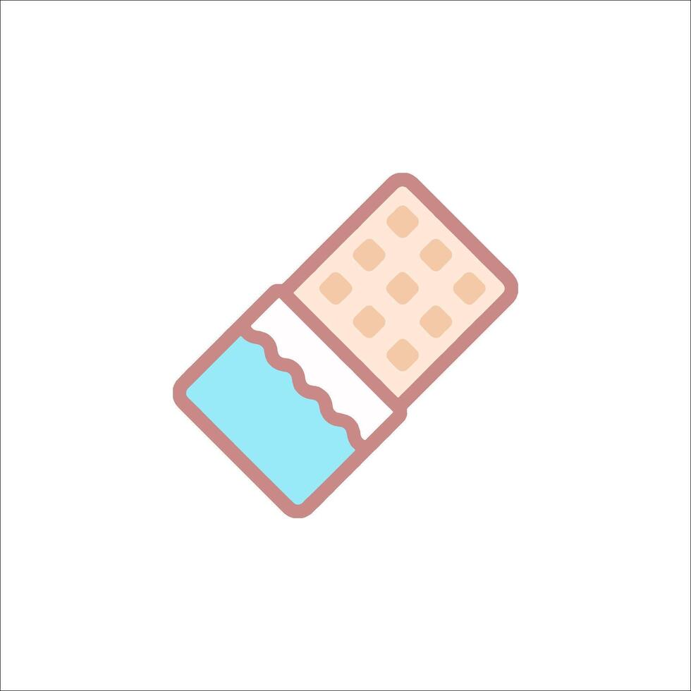 a piece of toast icon in a flat style vector