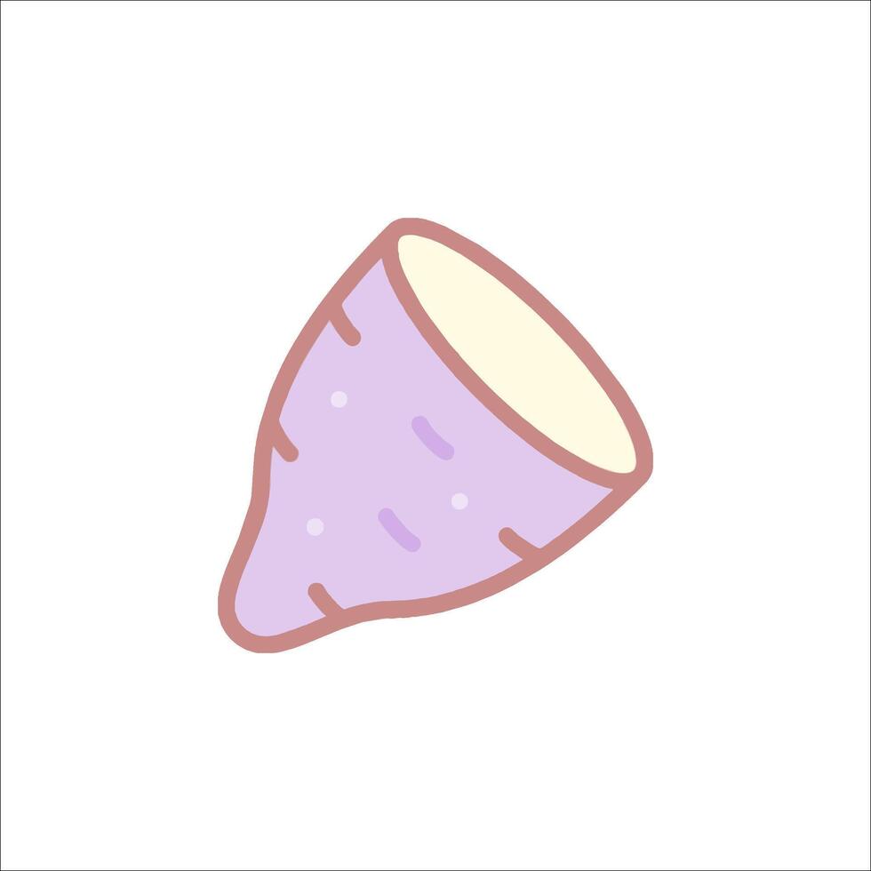 a purple carrot icon on a white background vector