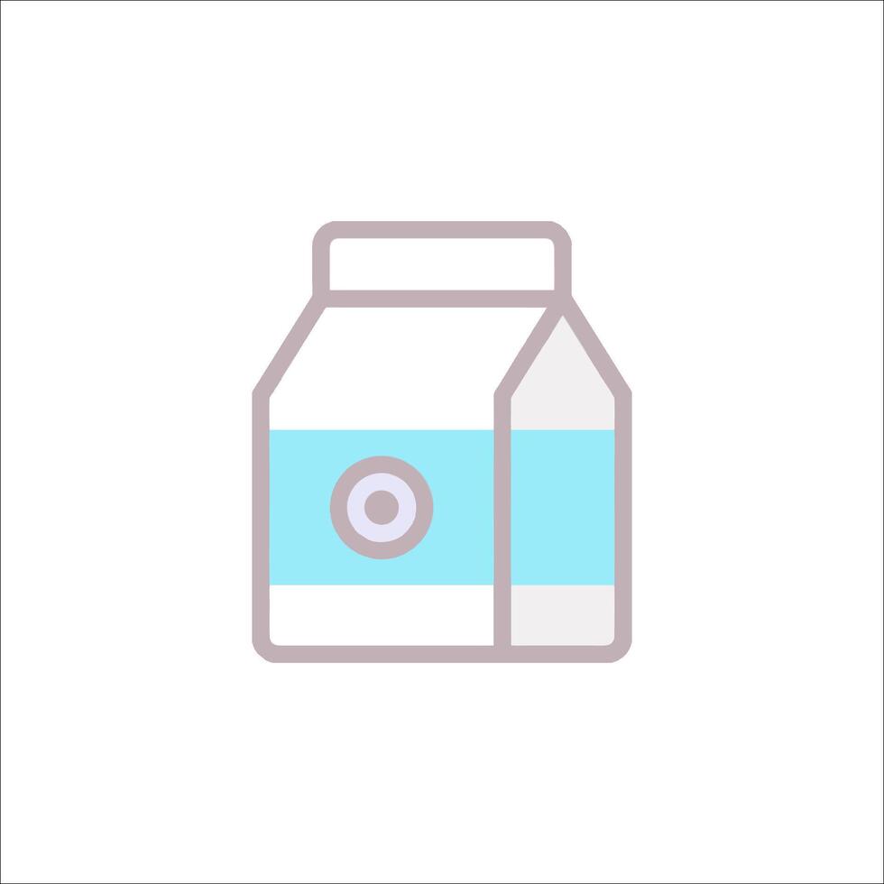 a milk carton icon on a white background vector