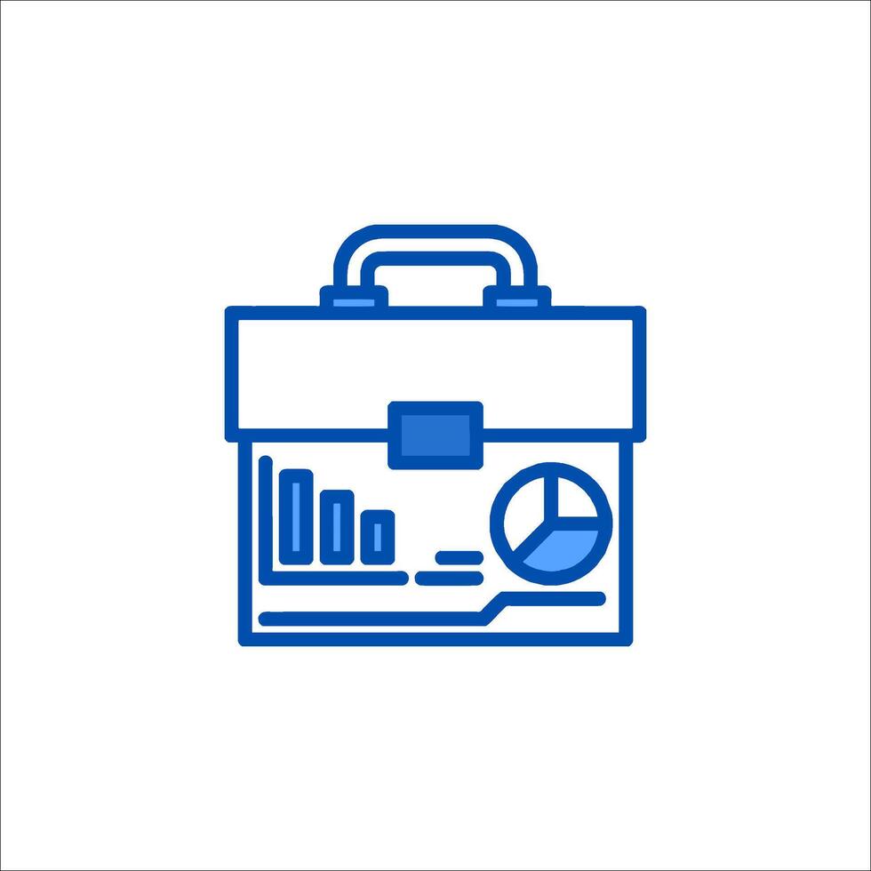 business briefcase icon, blue line icon, business, finance, business, finance, business, vector
