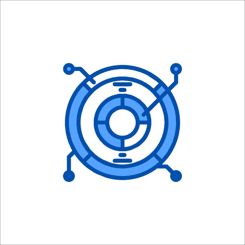a blue and white logo for a company vector