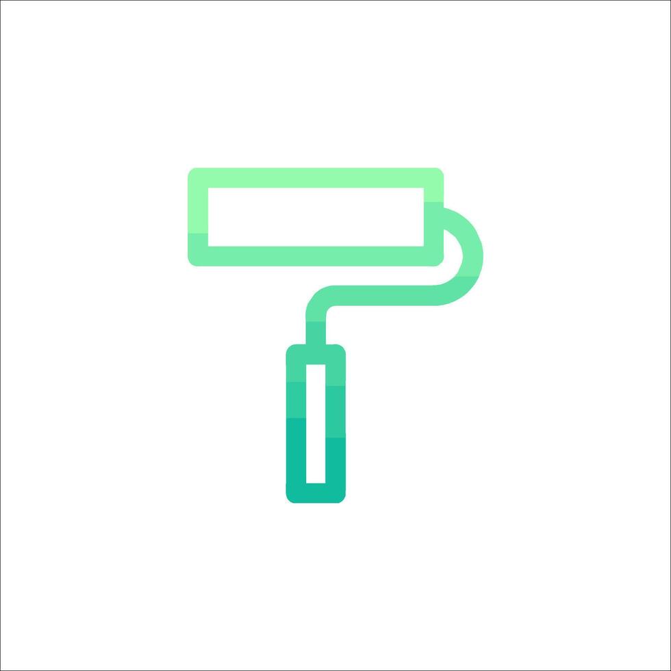 a paint roller icon on a white background vector
