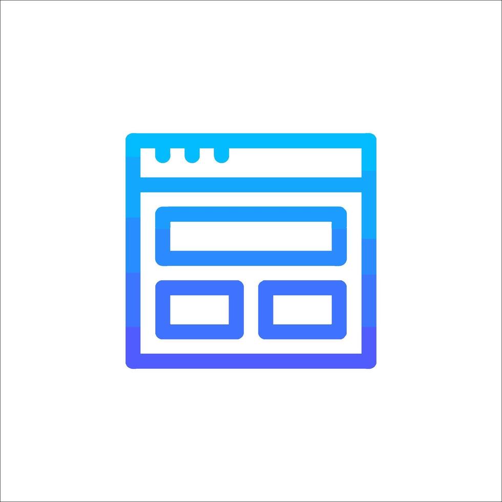 a blue and white icon of a website vector