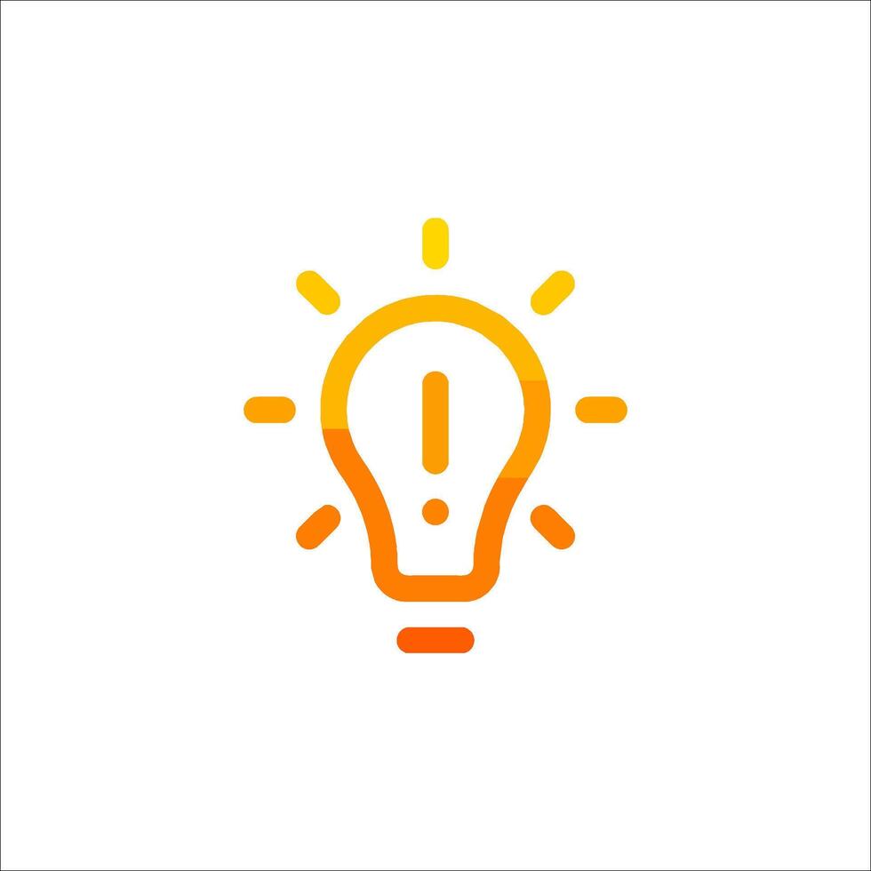 an orange light bulb icon on a white background vector