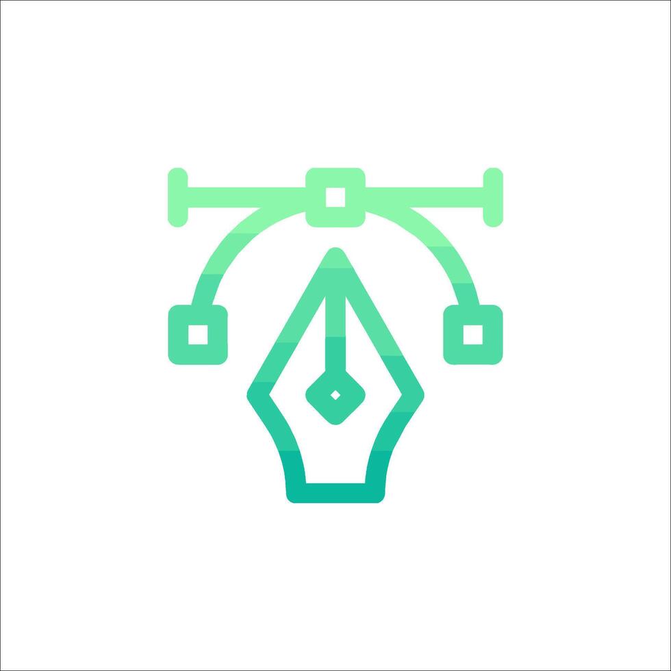 a green and blue logo for a pen vector