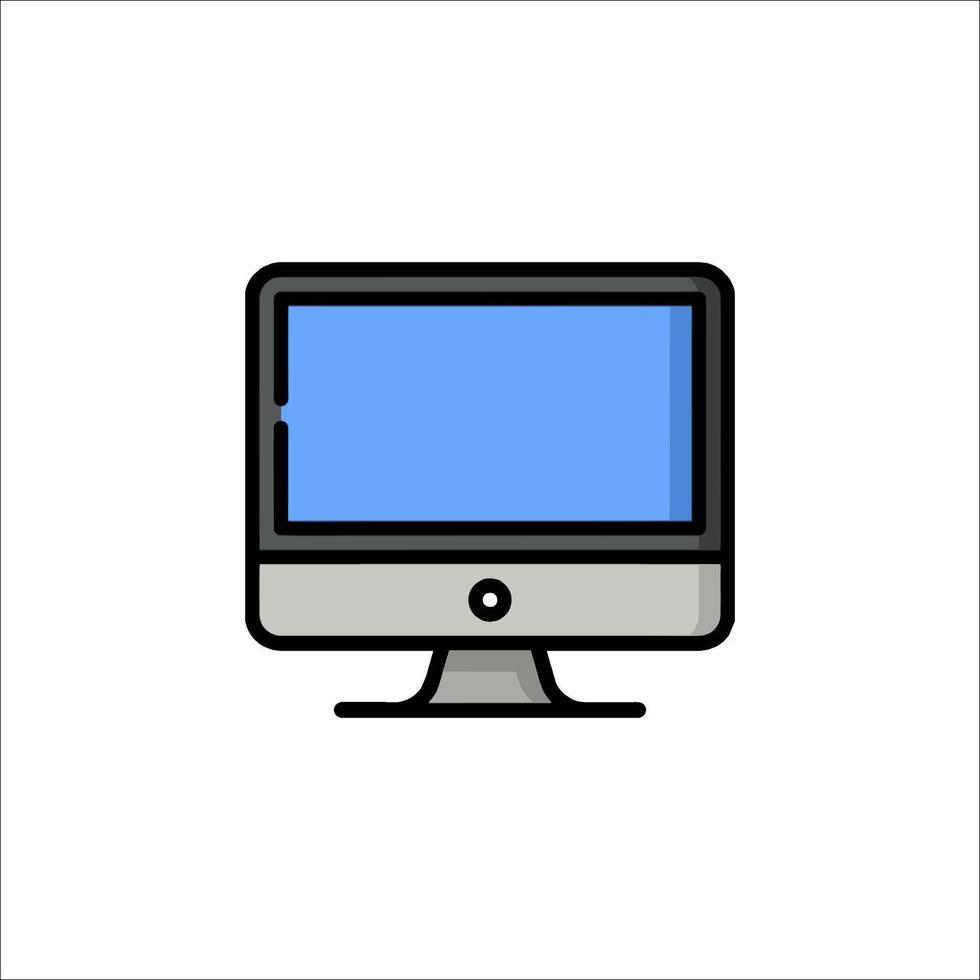 Computer monitor icon illustration vector