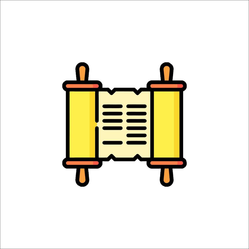 the torah icon is a simple line drawing vector