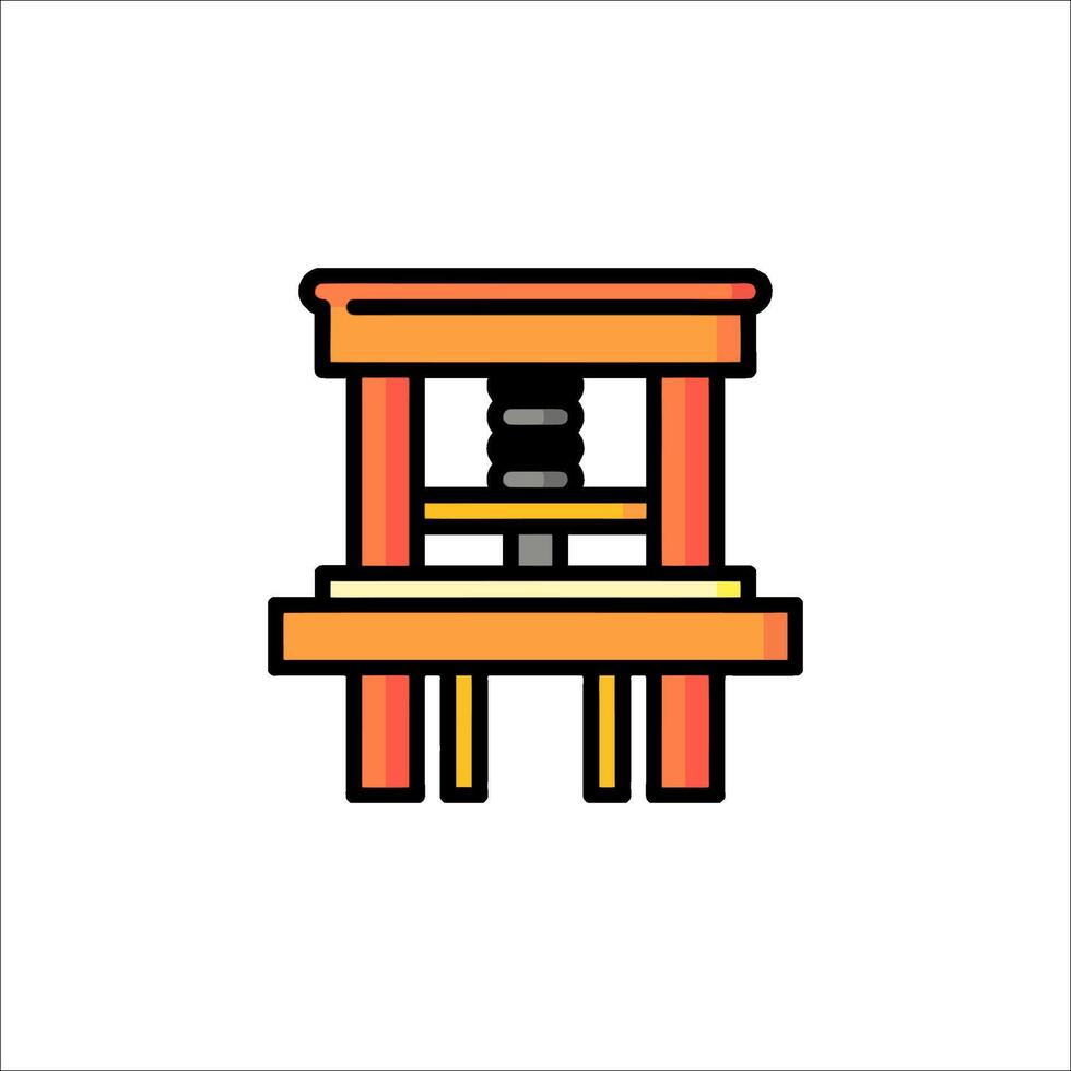 A wooden table with a chair on it vector