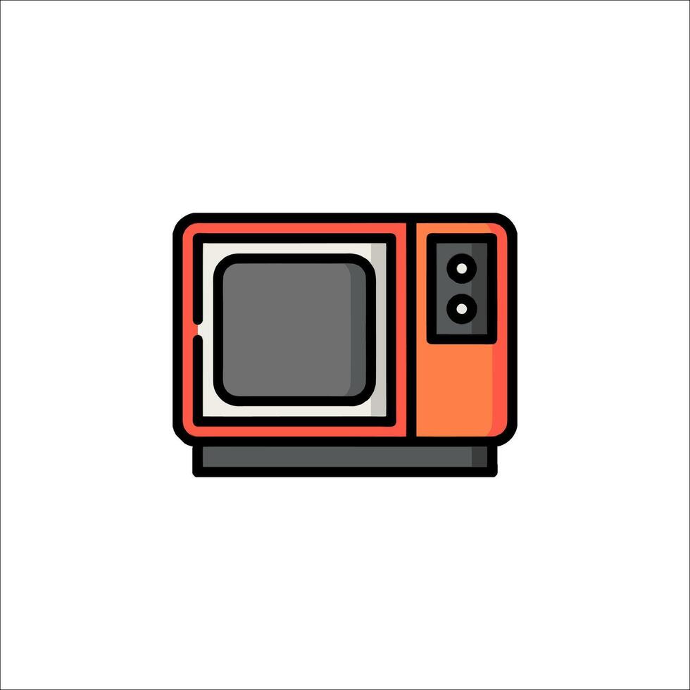 Retro tv icon vector