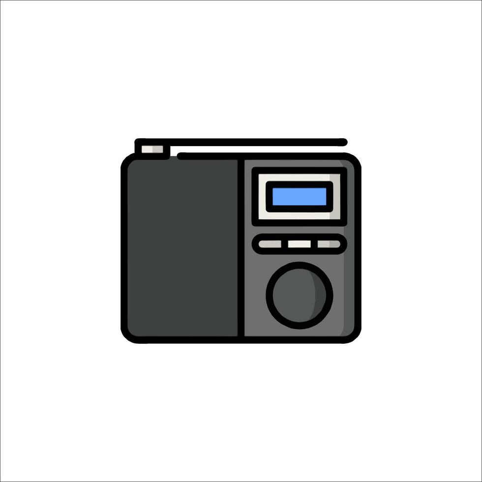 Radio icon illustration on white background vector