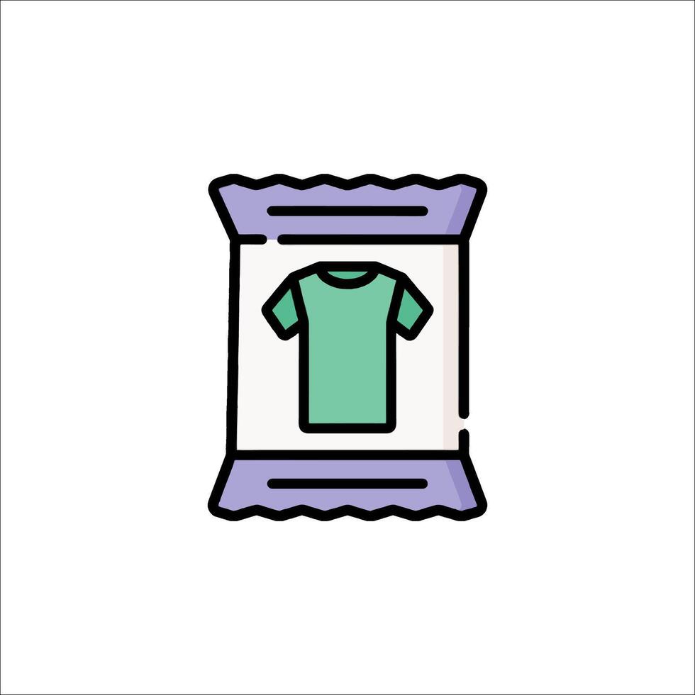 A t - shirt in a bag icon vector