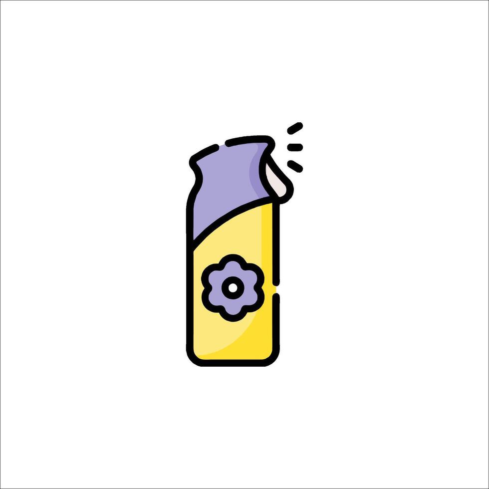 A spray bottle with a flower on it vector