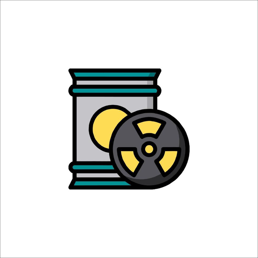 A can of radioactive waste icon vector