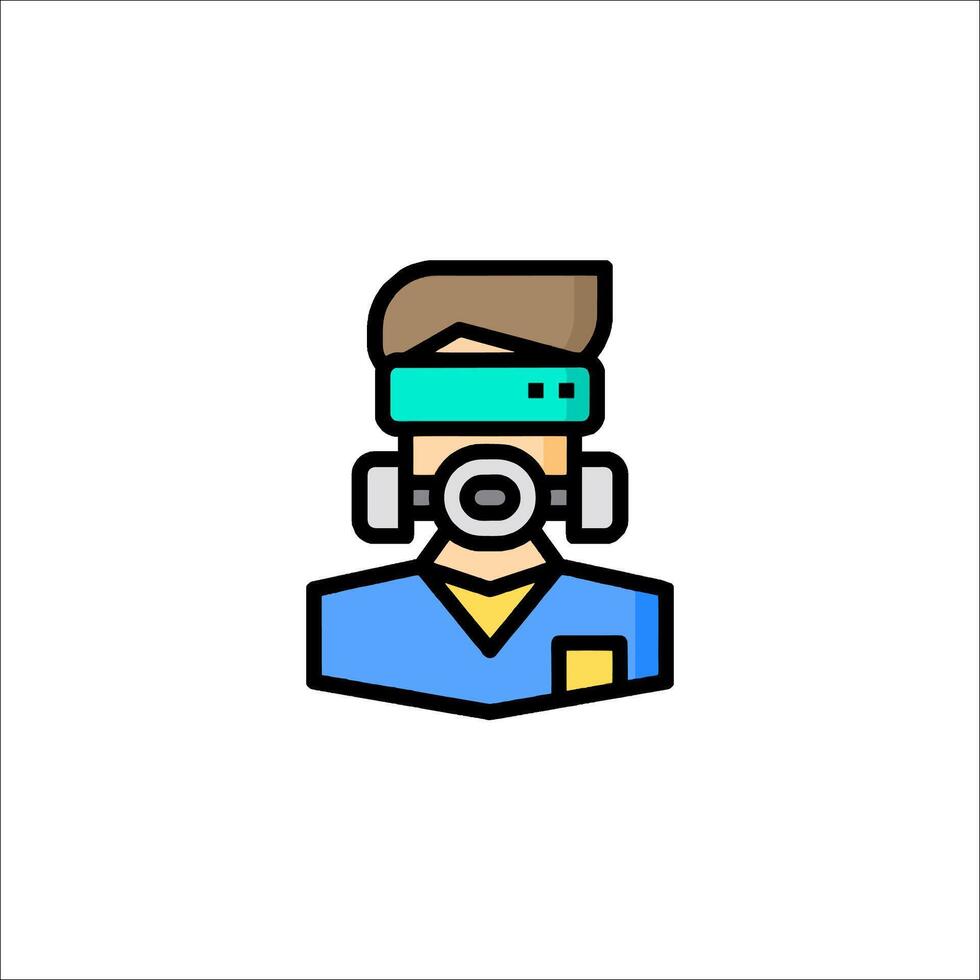 A man wearing a mask and glasses vector