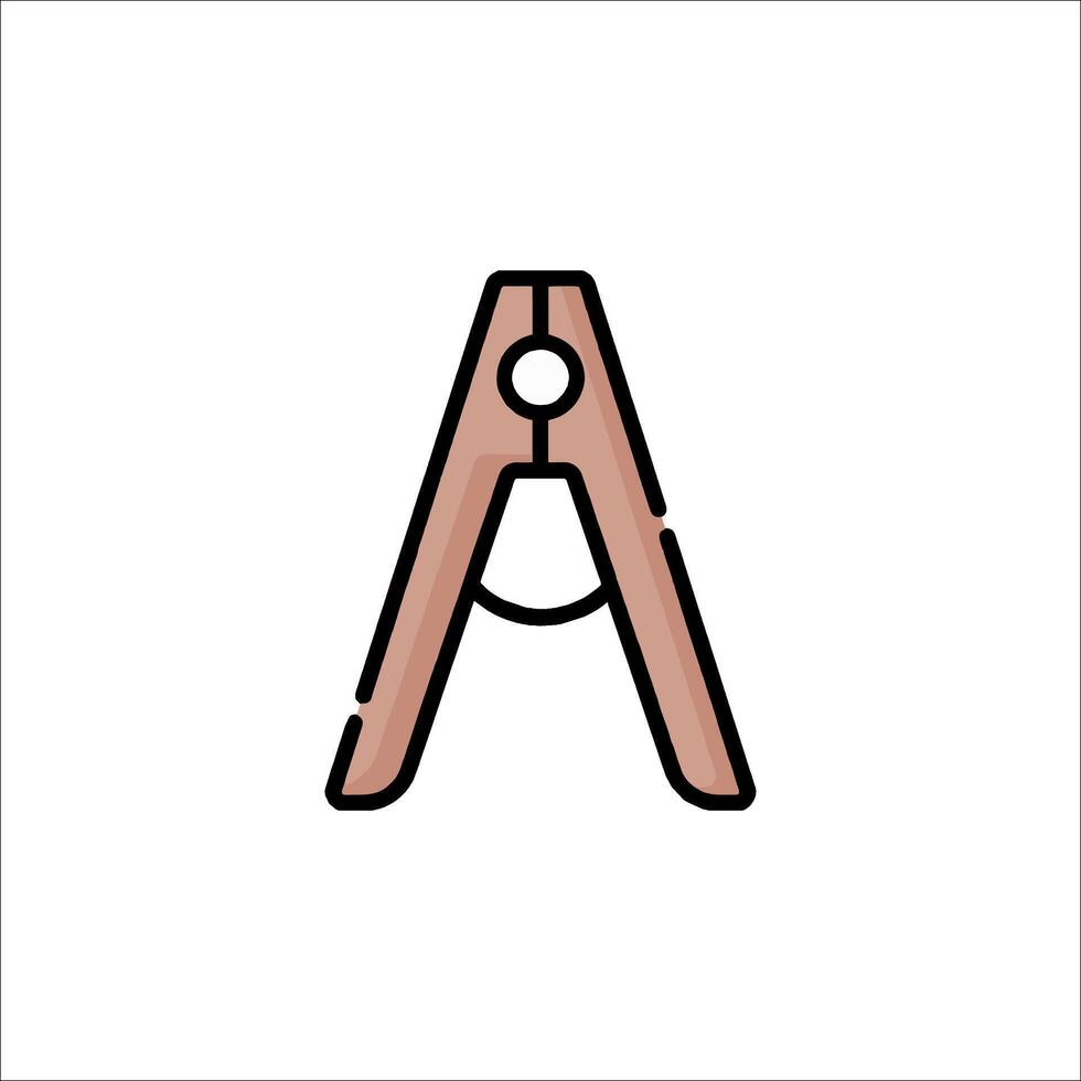 A wooden ladder icon on a white background vector