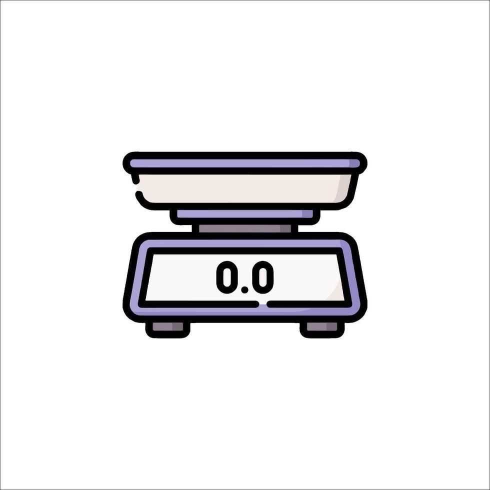 A scale with a timer on it vector