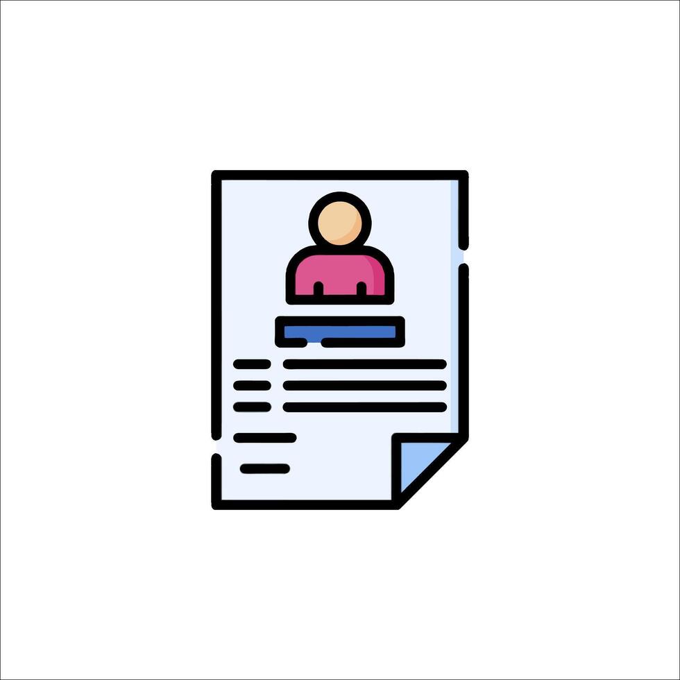 A person is sitting on a document icon vector