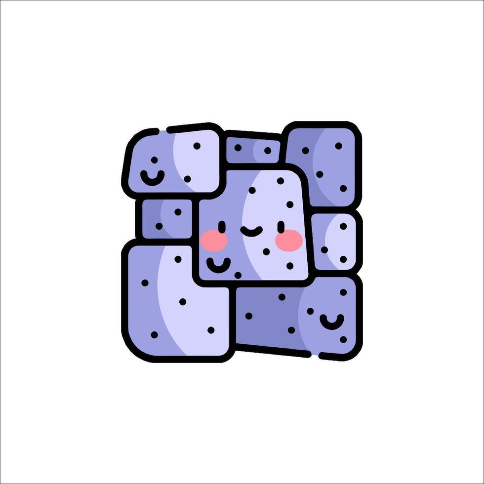 A cartoon character with a smile on its face vector