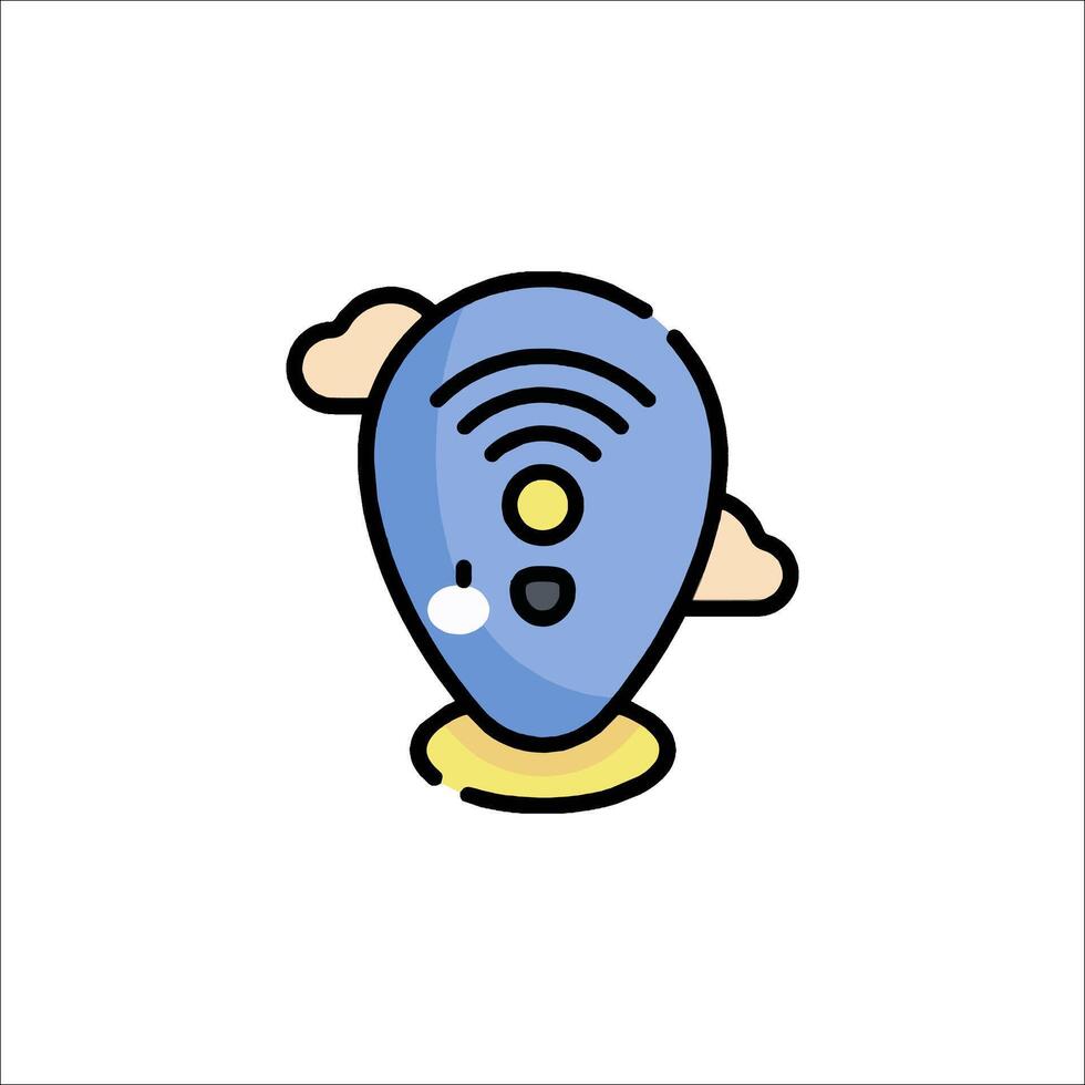 A wifi icon with a cloud and a light bulb vector